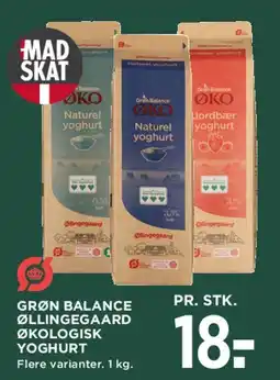 MENY Grøn Balance Øllingegaard Økologisk Yoghurt tilbud