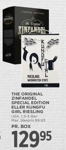 MENY The Original Zinfandel / Kung Fu Girl (box) tilbud