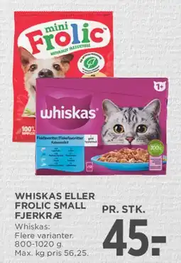 MENY Whiskas eller Frolic small tilbud