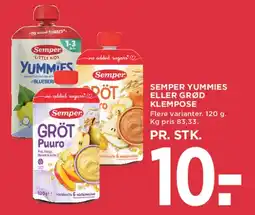 MENY Semper Yummies eller Grød klempose tilbud