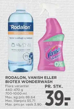MENY Rodalon, Vanish eller Biotex Wonderwash tilbud