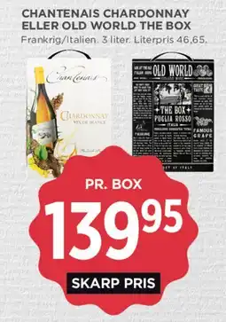 MENY Chantenais Chardonnay eller Old World The Box tilbud