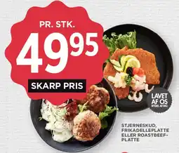 MENY Stjerneskud / Frikadelleplatte / Roastbeef-platte tilbud