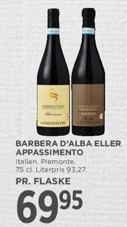 MENY Barbera d'Alba eller Appassimento tilbud