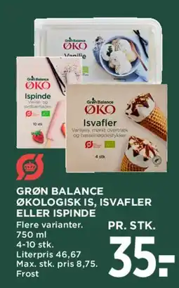 MENY Grøn Balance Økologisk Is, Isvafler eller Ispinde tilbud