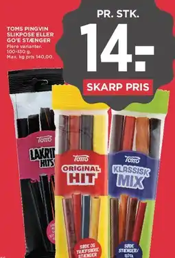 MENY Toms Pingvin / Slikposer tilbud