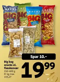 Løvbjerg Big bag snacks el. flæskesvær tilbud