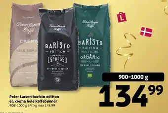 Løvbjerg Peter Larsen baristo edition el. crema hele kaffebønner tilbud