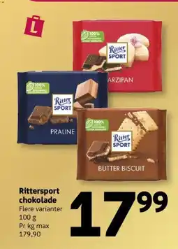Løvbjerg Rittersport chokolade tilbud