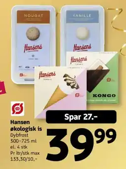Løvbjerg Hansen Økologisk is tilbud