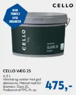 Davidsen Cello væg 25 tilbud