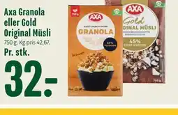 Min Købmand Axa Granola eller Gold Original Müsli tilbud