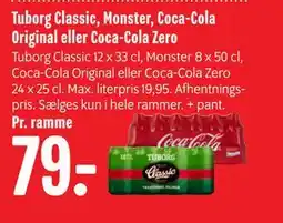 Min Købmand Tuborg Classic, Monster, Coca-Cola Original eller Coca-Cola Zero tilbud