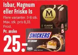 Min Købmand Isbar, Magnum eller Frisko Is tilbud