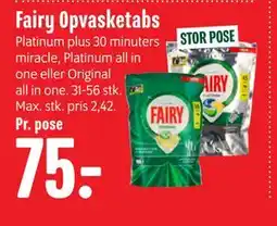 Min Købmand Fairy Opvasketabs tilbud