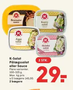 SPAR K-Salat Pålægssalat eller Sauce tilbud