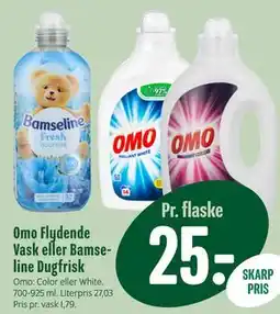 Min Købmand Omo Flydende Vask eller Bamseline Dugfrisk tilbud