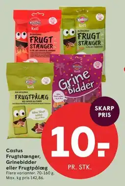 SPAR Castus Frugtstænger, Grinebidder eller Frugtpålæg tilbud
