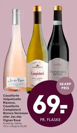 SPAR Casalforte Valpolicella Ripasso, Casalforte Campistorti Bianco Veronese eller Jas des Vignes Rosé tilbud