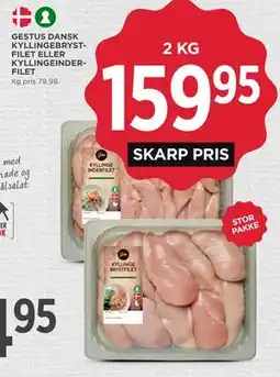 MENY GESTUS DANSK KYLLINGEBRYSTFILET ELLER KYLLINGEINDERFILET tilbud