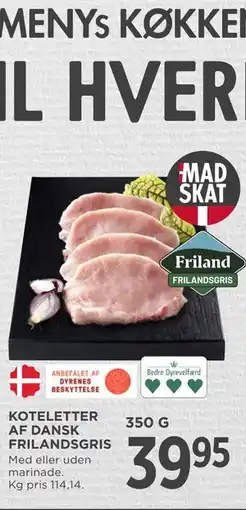MENY KOTELETTER AF DANSK FRILANDSGRIS tilbud