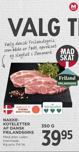 MENY NAKKEKOTELETTER AF DANSK FRILANDSGRIS tilbud