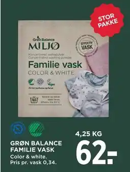 MENY GRØN BALANCE FAMILIE VASK tilbud