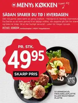 MENY STJERNESKUD, FRIKADELLEPLATTE ELLER ROASTBEEF-PLATTE tilbud