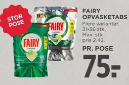 MENY FAIRY OPVASKETABS tilbud