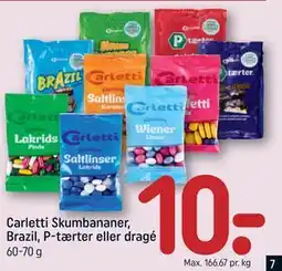REMA 1000 Carletti Skumbananer, Brazil, P-tærter eller dragé tilbud