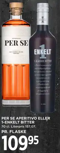 MENY PER SE APERITIVO ELLER 1-ENKELT BITTER tilbud