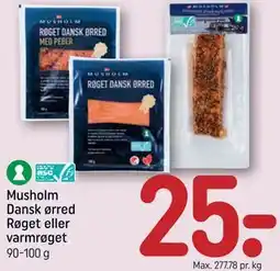 REMA 1000 Musholm Dansk ørred Røget eller varmrøget tilbud