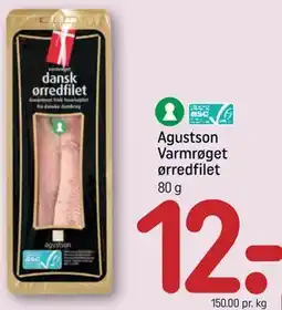 REMA 1000 Agustson Varmrøget ørredfilet tilbud