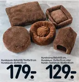 REMA 1000 Hundepude Ø60xH20/70x90x10 cm Hundepude 60x90x10 cm tilbud