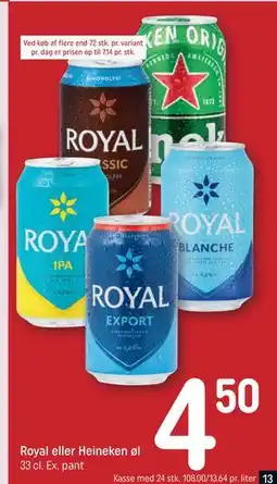 REMA 1000 Royal eller Heineken øl tilbud