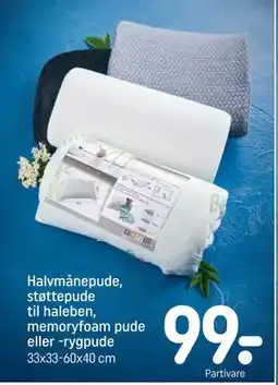 REMA 1000 Halvmånepude, støttepude til haleben, memoryfoam pude eller -rygpude tilbud