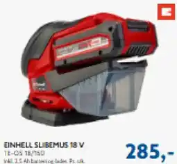 Davidsen EINHELL SLIBEMUS 18 V tilbud