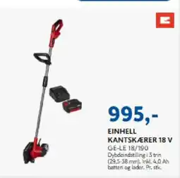 Davidsen Einhell kantskærer 18 v tilbud