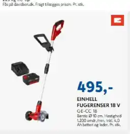 Davidsen Einhell fugerenser 18 v ge-cc 18 tilbud