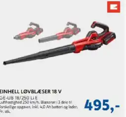 Davidsen EINHELL LØVBLÆSER 18 V tilbud