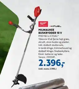 Davidsen Milwaukee buskrydder 18 v m18 fbcu-0 fuel™ tilbud