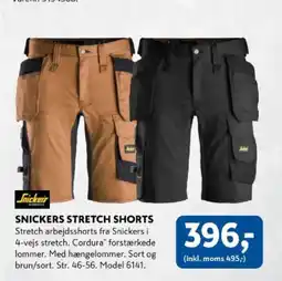 Davidsen Snickers stretch shorts tilbud