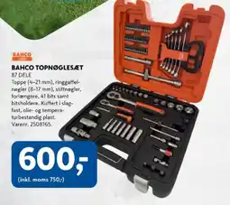 Davidsen Bahco topnøglesæt 87 dele tilbud