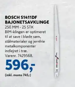Davidsen Bosch s1411df bajonetsavklinge tilbud