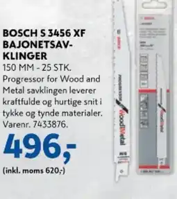 Davidsen Bosch s 3456 xf bajonetsav- klinger tilbud