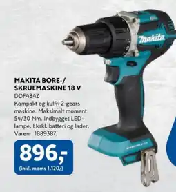 Davidsen MAKITA BORE-/ SKRUEMASKINE 18 V tilbud