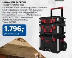 Davidsen Milwaukee packout trolleysystem 3 dele tilbud