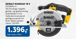 Davidsen DEWALT RUNDSAV 18 V tilbud