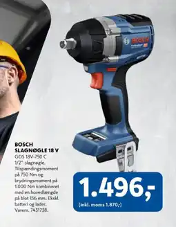 Davidsen Bosch slagnøgle 18 v tilbud