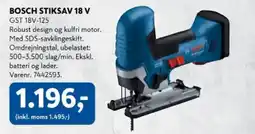 Davidsen Bosch stiksav 18 v gst 18v-125 tilbud